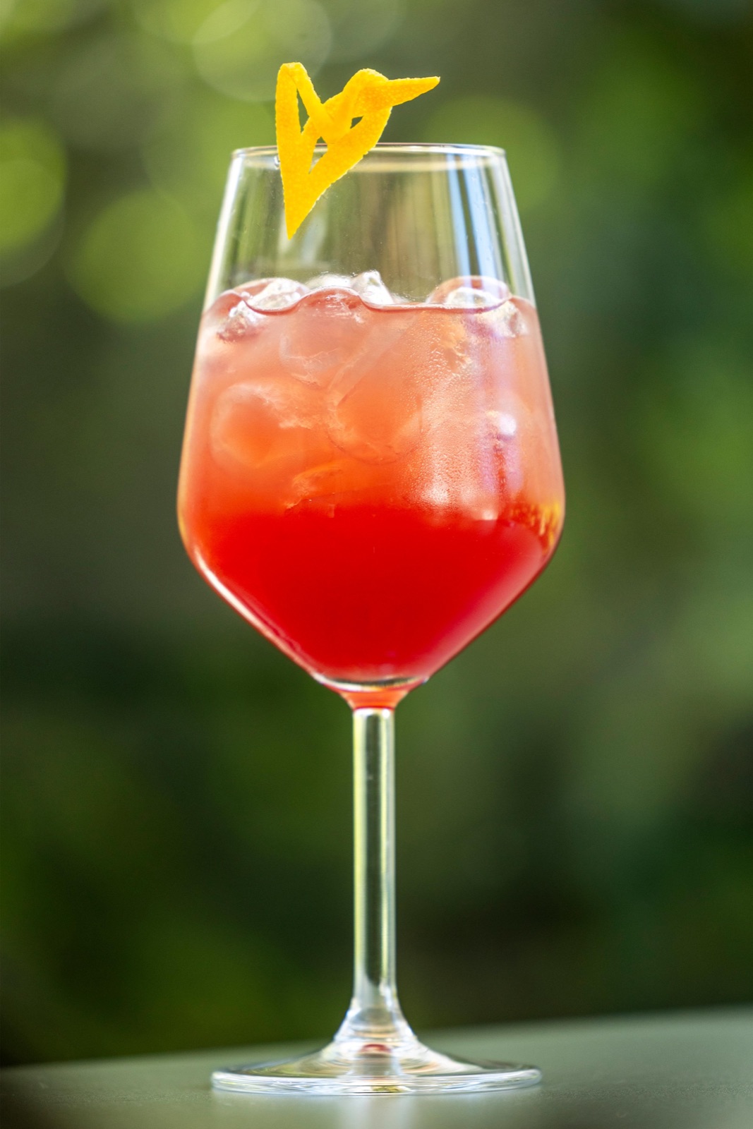 A house spritz with an orange twist
